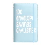 Envelope Money Saving Book, Budget Binder Tracker, 100-Day Cash Envelope Challenge Planner, Reusable Savings Organizer for Men Women Kids School Home Finance 4.33x7.01x0.79in