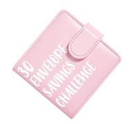 Envelope Savings Book - Money Saving Challenge Budget Organizer, 4.53x4.33 inches PU Waterproof Cash Binder with Magnetic Buckle, Financial Planner Savings Tracker Book for Office School Travel Party