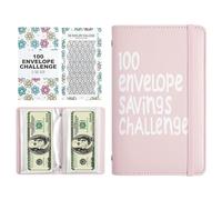 Envelopes Money Saving Challenge, Money Save Book, 7.01x4.33x0.79 inches Cash Folder Organizer, Budgeting Financial Planning, Savings Binder for Low Buy No Spend Fund Goal Family Finance