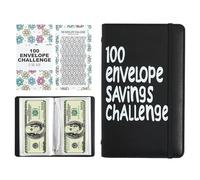 Envelopes Money Saving Challenge, Money Save Book, 7.01x4.33x0.79 inches Cash Folder Organizer, Budgeting Financial Planning, Savings Binder for Low Buy No Spend Fund Goal Family Finance