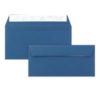 Enveloppes DIN Long - Royal/Bleu Haute Qualité 110 g/m² - 220 x 110 mm - indéformable - Fermeture adhésive - QUALITÉ marque : neuser couleur heureux dl Royalblau
