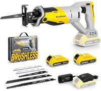 Enventor 20V Brushless Sierra de Sable Batería, 2 Baterías 2.0Ah