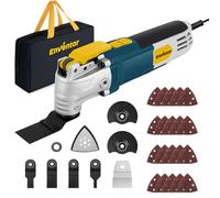 Enventor 300W Multiherramienta Oscilante, Herramientas Oscilantes con 6 Velocidades, 15000-22000RPM, 28 Accesorios, Herramienta Multifunción para Cortar, Lijar, Raspar, Serrar y Tronzar