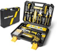 Enventor Caja de Herramientas Completa 158PCS Amarillo, Maletin Herramientas de Mano de Uso General, Kit Juego de Herramientas con Llaves, Set Herramientas Portable para Bricolaje y Arreglos Diarios