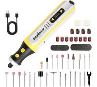 Enventor Mini Amoladora Bateria 8V con 80 Accesorios, Mini Herramienta Rotativa Multifunción con 5 Velocidades Ajustables, 5000-28000RPM, Carga USB, para Grabar, Aamolar, Pulir, Taladrar