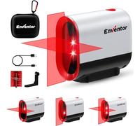 Enventor Nivel Láser Autonivelante de 35M, Nivel Láser Rojo con 3 Modos(Autonivelación, Manual y de Pulso), Base Magnético de 360°, Carga USB, IP54, Profesional De Alta Visibilidad y Precisión