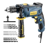 Enventor Taladro Percutor con Cable 750W, Función 2 en 1, Velocidad Variable 0-3100RPM, Mango Auxiliar de 360°, Portabrocas de 13MM, para Concreto, Metal y Madera