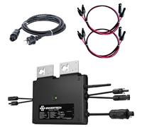 Envertech EVT800 - Juego completo de microinversor para central eléctrica de balcón de 600 W/800 W con WiFi integrado, incluye cable de conexión de CA de 5 m y 4 cables de conexión de panel CC de 1 m