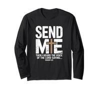 Envíame Isaías 6:8 Cristiano, Aquí Estoy Yo Me Envía Manga Larga