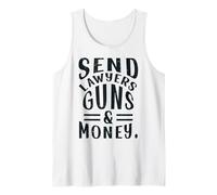 Enviar Abogados Armas y Dinero Divertido Abogado Humor Camiseta sin Mangas