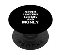 Enviar Abogados Armas y Dinero Sarcástico Divertido Dicho PopSockets PopGrip Adhesivo