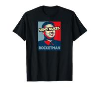 Enviar Nukes Funny Rocket Man Kim Jong Un Corea del Norte Camiseta Camiseta