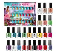 Envie De Color Set de Esmaltes - Colección Completa de 24 Colores en Caja Artística Paris-London - Marca Británica (Set B)