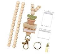 Envío artístico de código de esfera de roble con flecos decorativos Propietario de tarjeta de IDENTIDAD de trabajo permanente para organización de oficina profesional Adición de cordón de trabajo