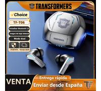 Envío desde ES transformers TF-T06 Auriculares Bluetooth Auriculares inalámbricos para juegos Auriculares deportivos de baja latencia Reducción de ruido Llamadas HD Yellow