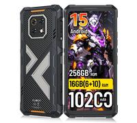 CUBOT Kingkong ES 3 - Smartphone 4G 6.74" HD+ 90Hz, 16GB RAM (6GB+10GB Ext.), 256GB ROM, Cámara 48MP, Batería 10200mAh, Android 15, Unisoc T615, Negro