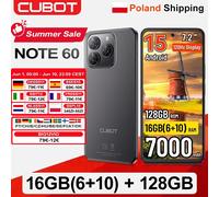 [Envío desde Polonia] Cubot Note 60, Teléfono Inteligente Android 15, Pantalla de 7.2'' 120Hz, 16GB (6+10GB) de RAM, 128GB de ROM, Cámara de 48MP, Batería de 7000mAh Grey