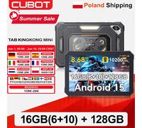 CUBOT Tab Kingkong Mini - Tablet 8.68" HD+ 90Hz, 16GB RAM (6GB+10GB Ext.), 128GB ROM, 4G Dual SIM, Cámara 48MP, Batería 10200mAh, Android 15, Unisoc T615, Negro.