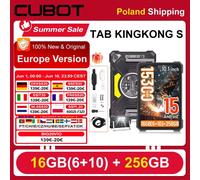 CUBOT Tab Kingkong S - Tablet 10.1" HD+ 90Hz, 16GB RAM (6GB+10GB Ext.), 256GB ROM, 4G Dual SIM, Cámara 48MP, Batería 15300mAh, Android 15, Unisoc T616, Negro.