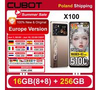 [Envío desde Polonia] Cubot X100 Android 15 5100mAh 33W NFC 5G Smartphone 6.88" 16GB(8+8) RAM 256GB ROM 64MP Teléfono Móvil Negro