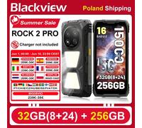 [Envío desde Polonia] [Sin cargador UE] Teléfono inteligente resistente Blackview ROCK 2 Pro, 8GB+256GB, pantalla IPS de 6,67 pulgadas, Android 16, batería 15000mAh, carga 33W, 5G verde