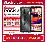 [Envío desde Polonia] [Sin cargador UE] Teléfono inteligente resistente Blackview ROCK 3, Android 16, pantalla 6.78'' 2.4K, 32 GB (8+24) + 256 GB, batería de larga duración 10000mAh, NFC Negro