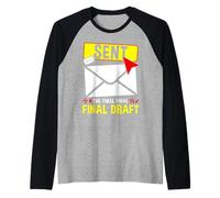 Envió el borrador final de citas de diseño gráfico Camiseta Manga Raglan