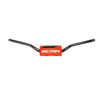 Envío gratis manillar scar o² rc Ø28,6mm-negro/protector naranja para moto
