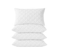 Enviroflex Fundas de Almohada Acolchadas 48 x 74 x 15 cm Impermeables con Cremallera - Suaves, Duraderas e Hipoalergénicas de 80 gsm - Pack de 4