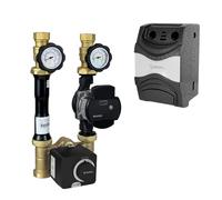 ENVIRON - Grupo de bombas de circuito de calefacción con bomba de alta eficiencia, mezclador de tres vías y servomotor, juego de circuitos de calefacción, mezclador DN25, sistema de conexión de 1 1/2"