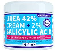 ENVISHA Urea Crema 42% para Pies - 42% Urea - Crema de pies con 2% de ácido salicílico y ácido hialurónico - Para pies, manos, talones, codos, uñas y rodillas