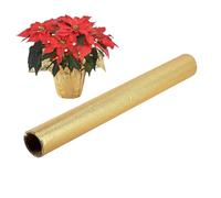 Envoltorio de para plantas en maceta, rollo de papel de regalo de 10 yardas, papel de envoltorio de papel de aluminio impermeable dorado de 50 cm | Envases de macetas resistentes a la