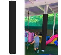 Envoltura acolchada de poste cuadrado para aro de baloncesto al aire libre, cubierta antivibración para patio de recreo, almacén y seguridad escolar
