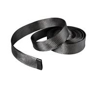 Envoltura de Alambre 1 Funda Trenzada termorretráctil Negra y Naranja for Envolver Cables de Coche, Funda Negra for circuitos.(Black,10MM*2M)