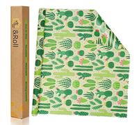 Envoltura de alimentos de cera de abejas, 39 x 30 cm, reutilizable orgánica, de cera de abejas, ecológica, natural, sostenible, para almacenamiento de alimentos para sándwich, queso, pan, aperitivos