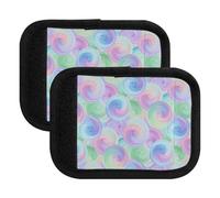 Envoltura de asa de equipaje con textura de acuarela pastel para maleta, fundas de asa para maleta, equipaje de mano, Texturas de acuarela pastel en espiral 1, Set of 2