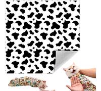 Envoltura de aseo para gatos, manta suave autoadherente para envolver, corte de uñas, antimordeduras, antiarañazos, antiescape, envoltura calmante (3-6 libras, estampado dálmata)