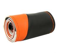 Envoltura de cuero de microfibra para volantes, opción personalizable de bricolaje para modelos de 15 pulgadas (naranja)