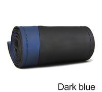 Envoltura de cuero de microfibra para volantes, opción personalizable para modelos de 15 pulgadas (azul oscuro)