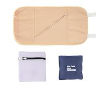 Envoltura De Estómago Con Aceite De Ricino - Paquete De Aceite De Ricino Natural, Cinturón Cómodo Ajustable | Envoltura Orgánica Impermeable Antiaceite, Kit Reutilizable Para Hígado Con Aceite