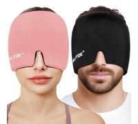 Envoltura de gel para aliviar la migraña, terapia fría y caliente, gorro de alivio del dolor de cabeza, gorra de migraña para ojos hinchados, máscara de ojos para senos nasales, tensión y alivio del