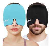 Envoltura de gel para aliviar la migraña, terapia fría y caliente, gorro de alivio del dolor de cabeza, gorra de migraña para ojos hinchados, máscara de ojos para senos nasales, tensión y alivio del