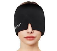 Envoltura de gel para aliviar la migraña, terapia fría y caliente, gorro de alivio del dolor de cabeza, gorra de migraña para ojos hinchados, máscara de ojos para senos nasales, tensión y alivio del