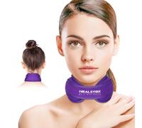 Envoltura de hielo para el cuello, paquete de hielo cervical, compresa fría para lesiones de cuello, reutilizable, terapia de frío y caliente, ajustable, flexible, gel migraña, envoltura de cabeza