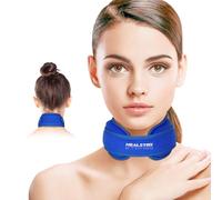 Envoltura de hielo para el cuello, paquete de hielo cervical, compresa fría para lesiones, reutilizable, terapia fría y caliente, ajustable, flexible, gel para migraña, para la presión del cuello