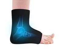 Envoltura de hielo para tobillo y pie, paquete frío de gel reutilizable para terapia caliente y fría, manga de compresión para terapia fría de tendinitis de Aquiles, pies doloridos, pie y talón (L)