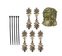 Envoltura De Hojas De Camuflaje: Paquete De 5 Tiras De Ocultación, Cubierta Para Casco De Fuerzas Especiales, Tira De Camuflaje Para Casco | Ocultación Natural | Equipo De Follaje Natural Para Caza, A
