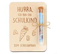 Envoltura de madera para regalo de dinero con cordel, tarjeta de felicitación, tubo de ensayo, cuerda de cáñamo y sobre para ocasiones especiales, presentación en efectivo para el primer día de clases