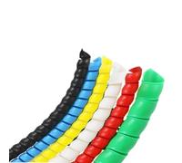 Envoltura de tubo alambre 1 metro, enrollado en espiral, cubierta tubería colorida, protector línea, cable protección, funda organizadora cables(Id 8mm Black)