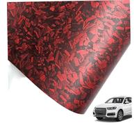 Envoltura de Vinilo de Fibra de Carbono, 1 Rollo de Fibra de Carbono Forjado Envoltura de 12x39 Pulgadas de múltiples usos múltiples fascinados para la Motocicleta del automóvil, Rojo Mate